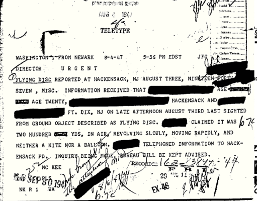 MEMO FROM FBI AGENT THAT DECLARES THE EXISTENCE OF ALIENS