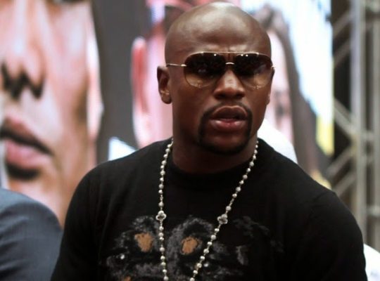 Floyd Mayweather’s luxury team bus was torched by an arsonist last night in the UK