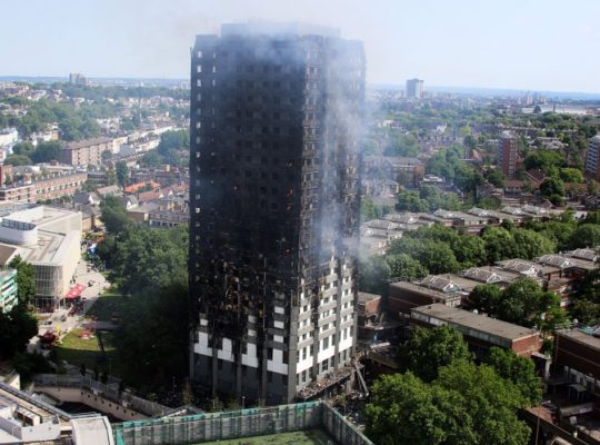 Woman Collapses Outside Grenfell Inquiry Seeing Footage Of Burning Building
