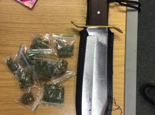 Epping Forest Police Discover 14 Inch Knife And Cannabis