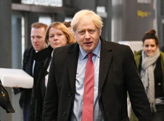Johnson Cancels Speech After  Protesters Against Austerity And Racism Turn Up