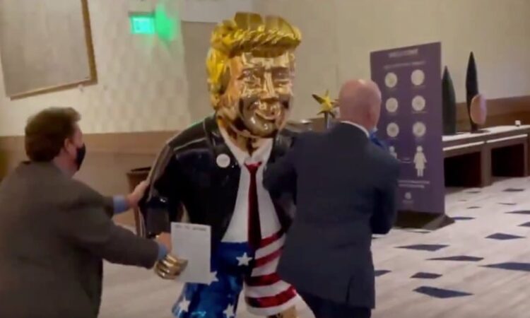 Statue Of Donald Trump Unveiled At Conservative Political Conference