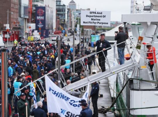 Fishermen Stage Protests  In Dublin Over Cuts To Irish Fishing Quotas