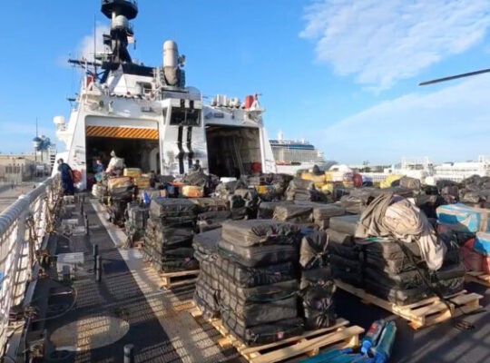 Cocaine And Marijuana Worth $1.4bn In Record Seizure  By U.S Coast Guard Ship