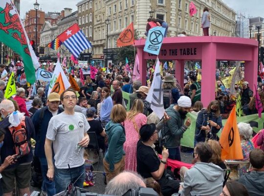 Extinction Rebellion Kick Off Second Day Of Protests As They Block Parliament Street