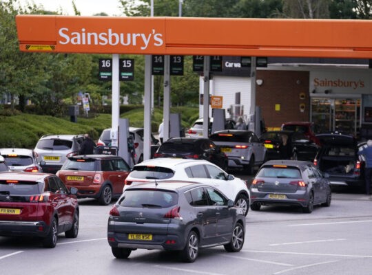 Fears That Panic Buying At  UK Petrol Stations Could Affect Key Workers