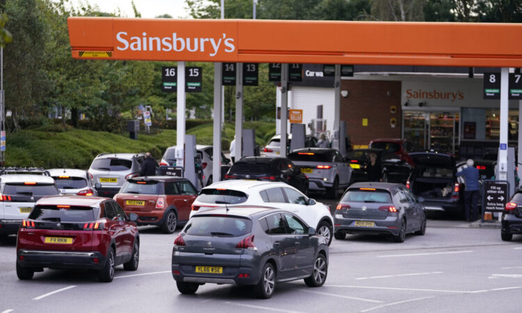 Fears That Panic Buying At  UK Petrol Stations Could Affect Key Workers