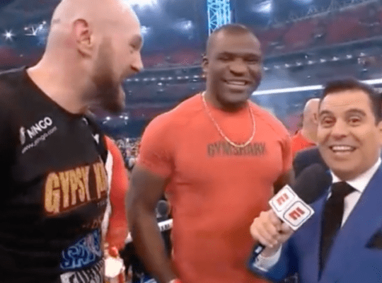 Champ Fury And Ngannou Go Way Below The Belt Using Foul Language Forcing Apology From ESPN