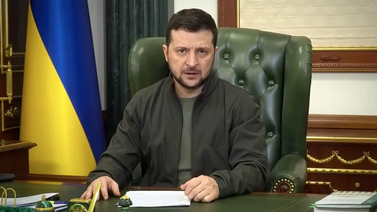 Ukranian President Zelensky Addresses University Students On Live Broadcast