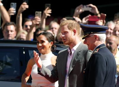 Prince Harry And Meghan Markle Arrive To Red Carpet In Germany