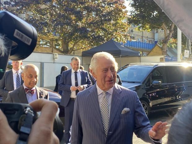 King Charles III And Queen Consort Camilla Greet School Children In Walthamstow