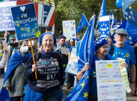 Thousands Of Protesters March Through Central London In Futile Call For Brexit Reversal