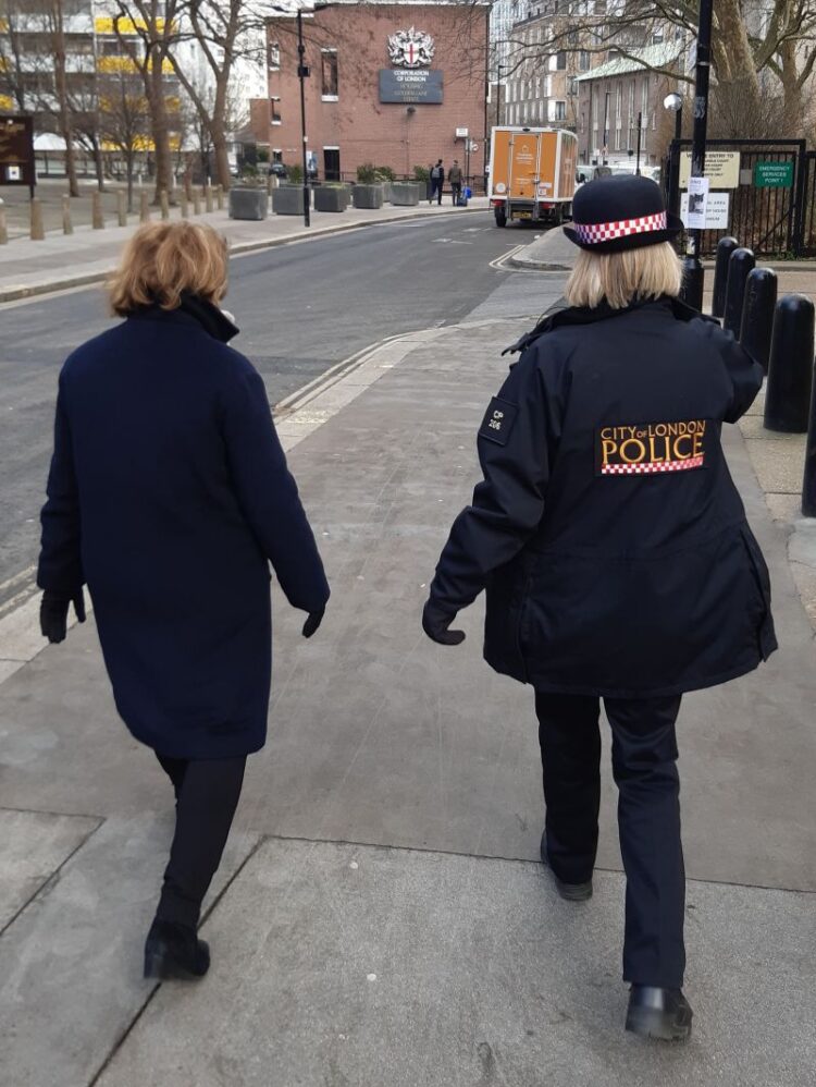 City Of London Police Launch Inaugural Walk And Talk Initiative To Tackle Violence Against Women