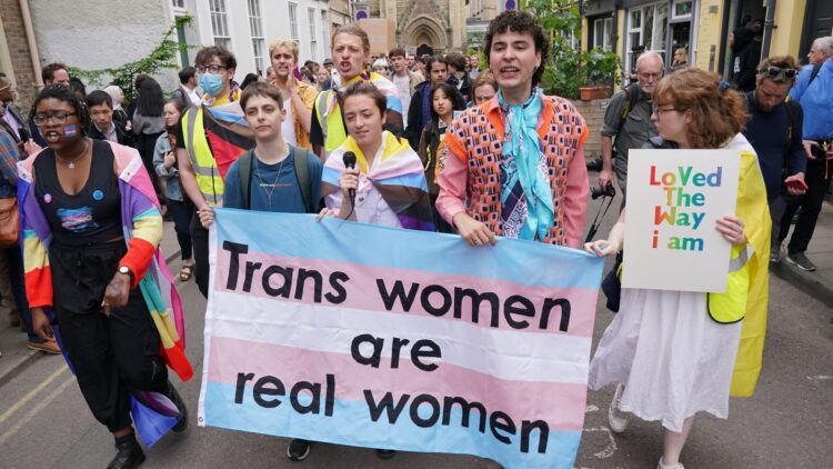 Hundreds Of Protesters Gather At Oxford Union Against Transgender  Critic Kathleen Stock