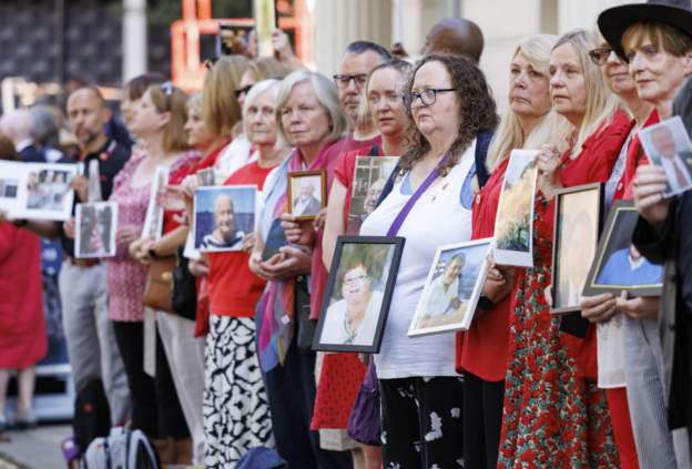 Bereaved Families For Justice Campaign Group Protest Exclusion From Covid Inquiry