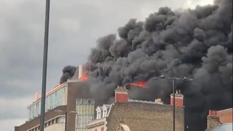 Several Homes Damaged By Raging Fire In East London