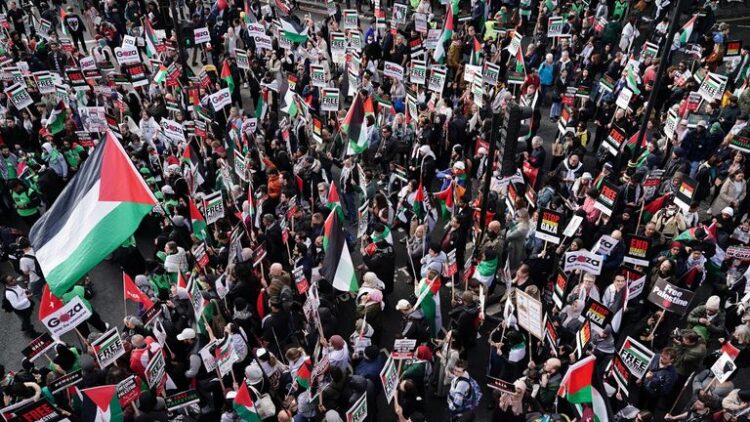 How Hundreds Of Thousands Of Pro Palestinian Activists Swarmed London On Armistice Day