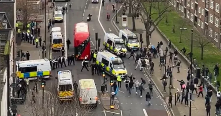 Camberwell Protest Escalates Into Clashes As Police Is Called