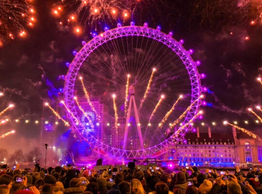 New Year’s Eve Revelers Gather In Cold To Celebrate 2024 In London For Everyone Celebrations