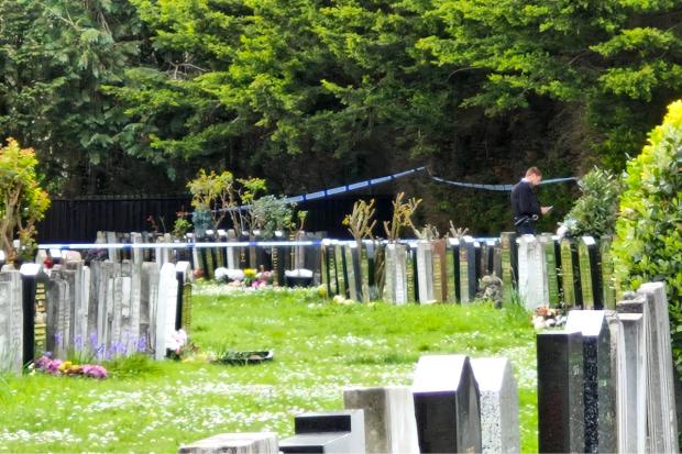 Manor Park Cemetary Taped Off By Police SAfter Skull And Bones Found