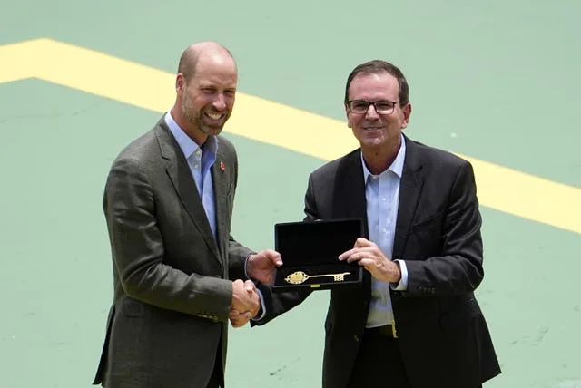 William given keys to the city in Rio de Janiero welcome ceremony