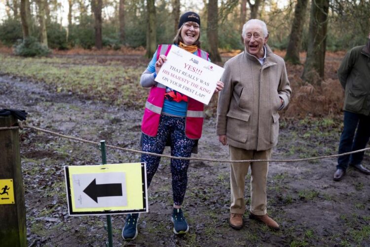 King Pays Surprise Visit To Joggers At Local Sandringham Park Run