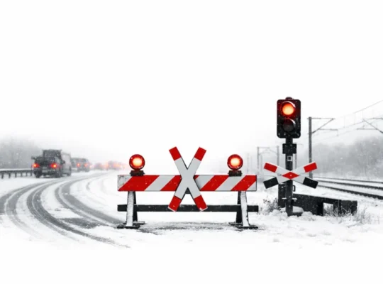 Winter chaos closes key route after twin lorry collisions during heavy snow