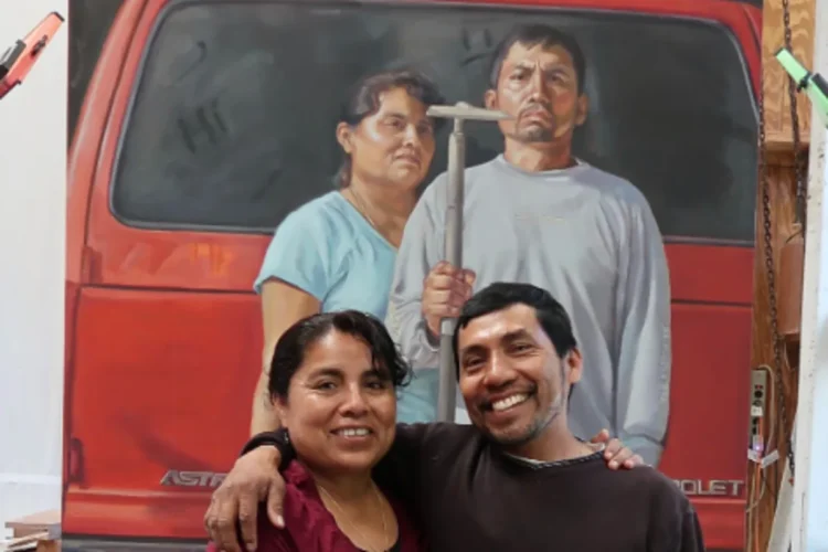 Migrant Father Featured in ‘New American Gothic’ Painting Detained by ICE, Artist Says