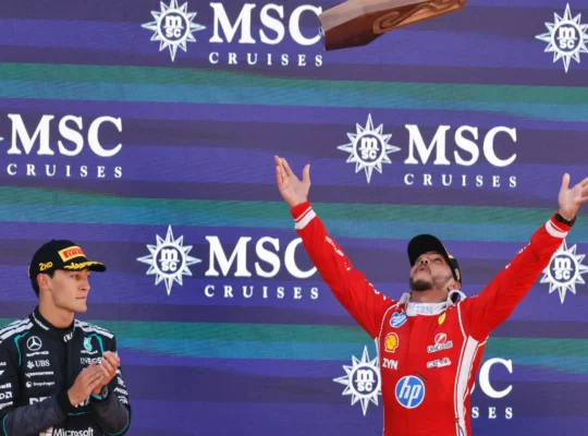 Hamilton Ends Ferrari Drought with Barcelona Masterclass as Antonelli’s Dominance Crashes Out