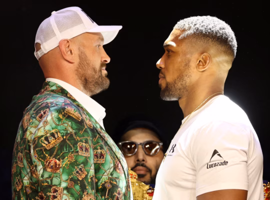 Tyson Fury and Anthony Joshua meet at press conference